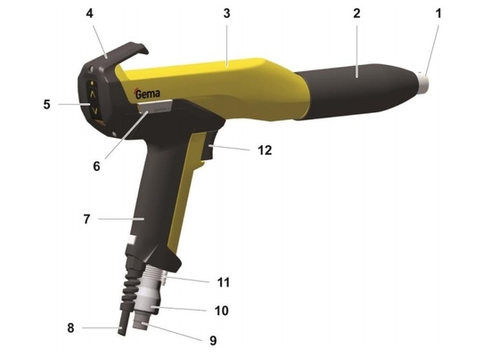 OptiSelect GM03 Pistolet manuel avec affichage haute tension LED pour équipement manuel OptiFlex 2 B