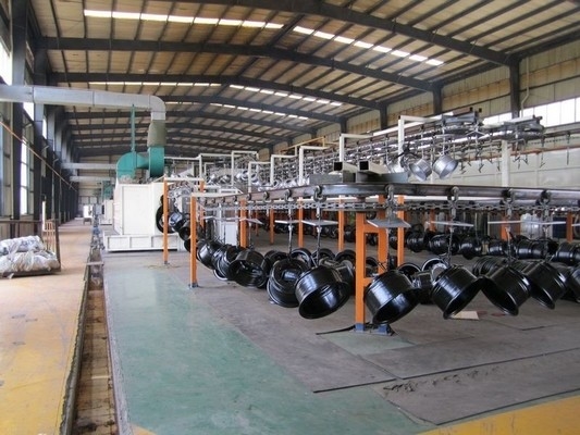 Ligne de revêtement en poudre électrostatique automatique du moteur de roue