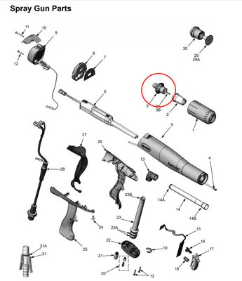 Remplacement de l'assemblage d'électrodes 1083137 pour le pistolet à pulvérisation manuel Nordson Encore