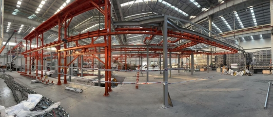 Système de convoyeur sans puissance à profil d'aluminium horizontal