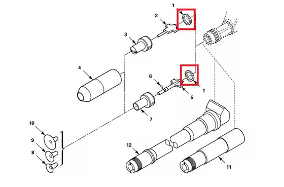 318760 PG1 Flat and Round Jet Nozzle Contact Ring Poudre de revêtement de pistolet pièces détachées avec support OEM personnalisable