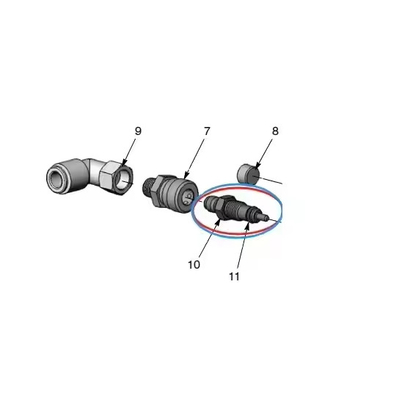 Encore génération II pompe d'alimentation en poudre en acier inoxydable buse de débit d'air 1600595 Pièces de rechange pour machine de revêtement en poudre