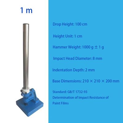 Testeur d'impact de film de peinture / Testeur d'impact à chute de marteau - Testeur de résistance à l'impact des revêtements métalliques (Gb/T 1732)