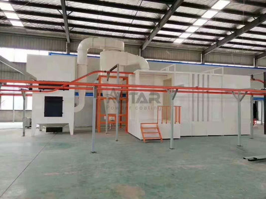 Ligne de revêtement électrostatique de poudre de grande récupération de cyclone