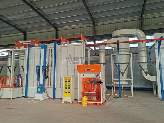 Ligne de revêtement électrostatique de poudre de grande récupération de cyclone