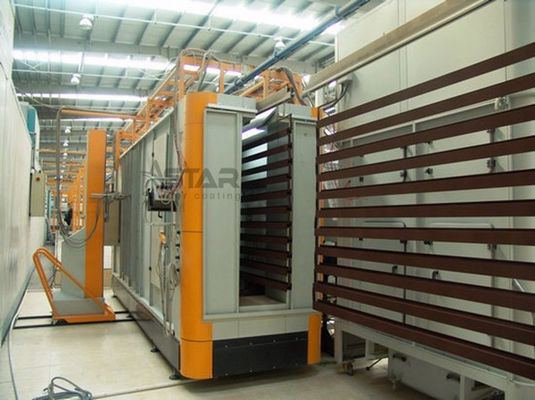 Ligne de revêtement électrostatique de poudre de profil en aluminium